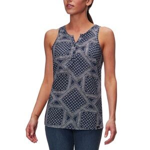 The North Face 100% Organic Cotton Barilles Tank Navy. Navy Pattern. Women’s XS